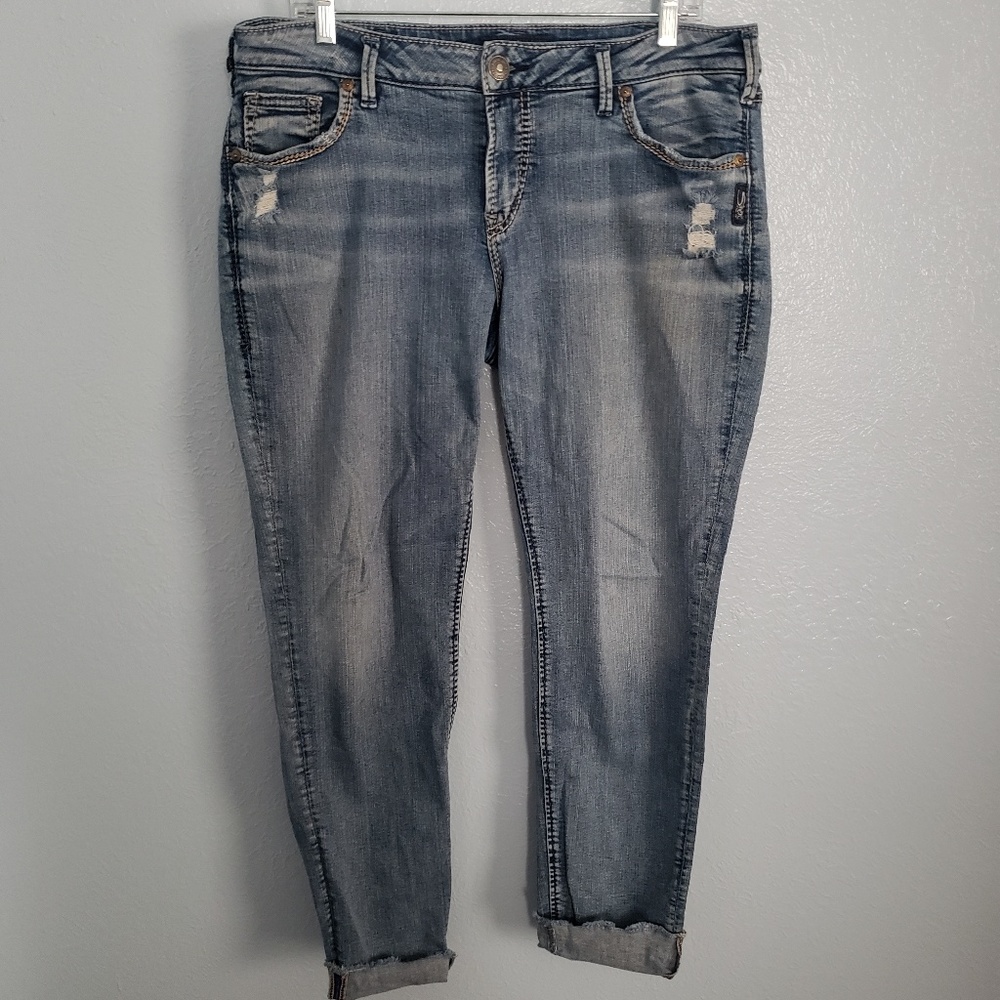 Silver Boyfriend Jeans
